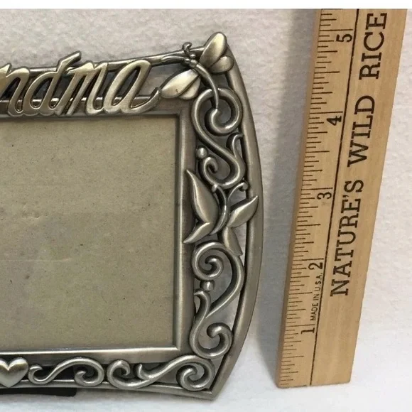 FETCO SILVER PEWTER FINISH 5 x 7 GRANDMA FRAME FOR A 3.5 x 5 PHOTO - Picture 4 of 4